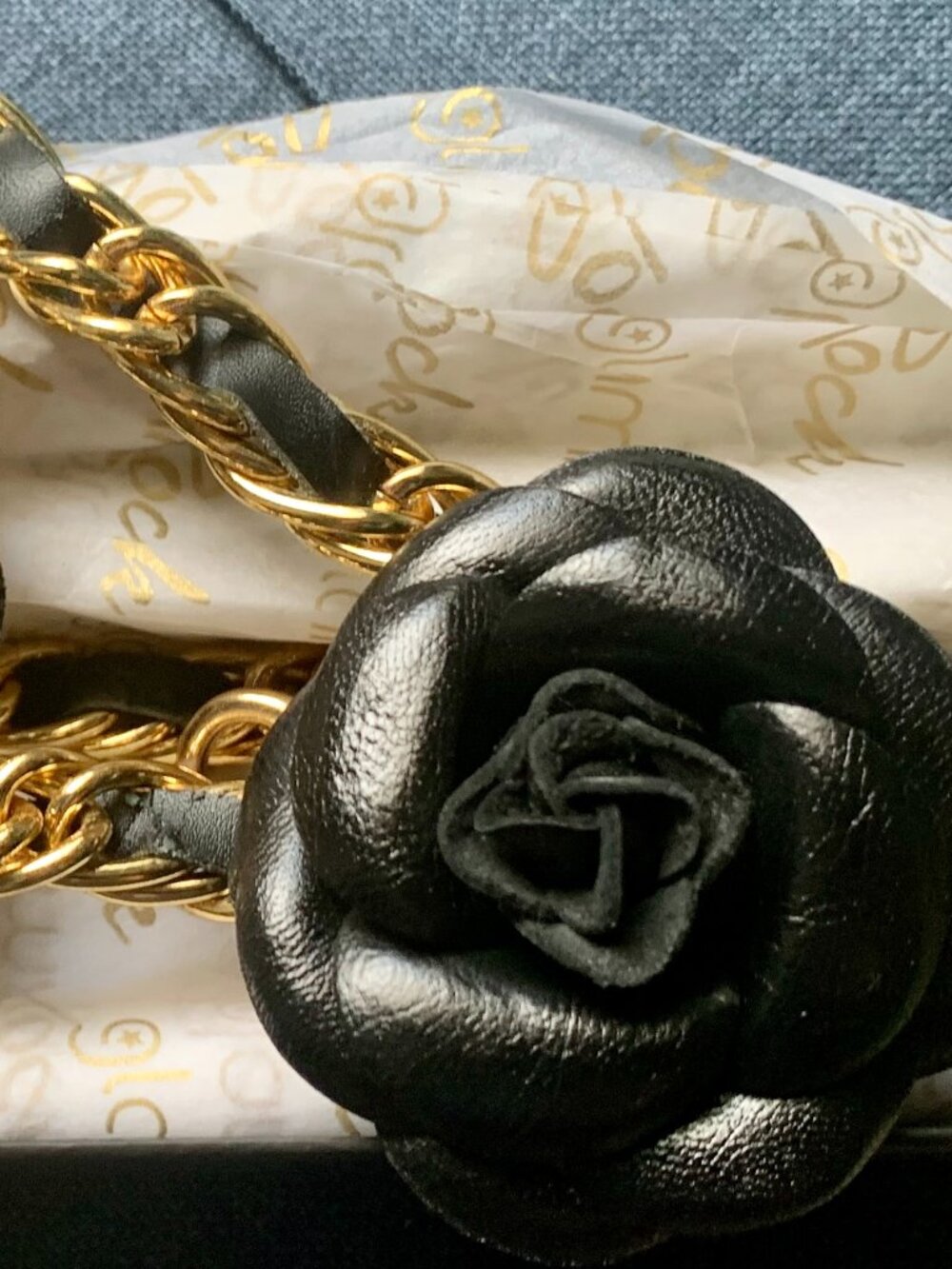 glamRock leather and gold belt